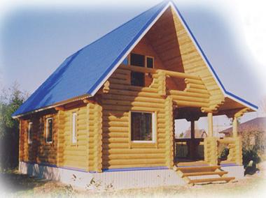 Проект деревянного дома из оцилиндрованного бревна 92.6 м2