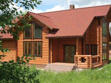 Проект деревянного дома из оцилендрованного бревна 250 м.кв.