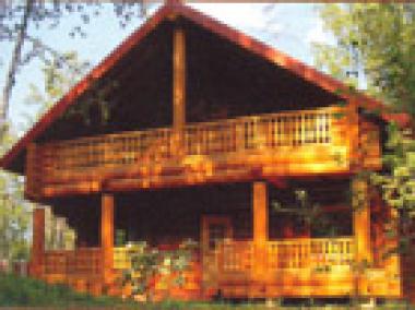 Проект деревянного дома из оцилиндрованного бревна или бруса 176.2 кв. м.