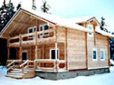Проект деревянного дома из оцилиндрованного бревна или бруса 167.2 кв. м.