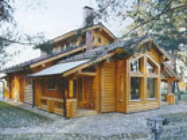 Проект деревянного дома из оцилиндрованного бревна или бруса 170.8 кв. м.