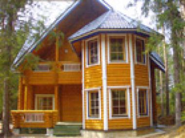 Проект деревянного дома из оцилиндрованного бревна или бруса 228. 2 кв. м.