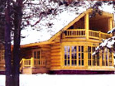 Проект деревянного дома из оцилиндрованного бревна или бруса 282.0 кв. м.