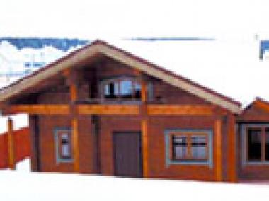 Проект деревянной дома - бани из оцилиндрованного бревна или бруса 174.5 кв. м.
